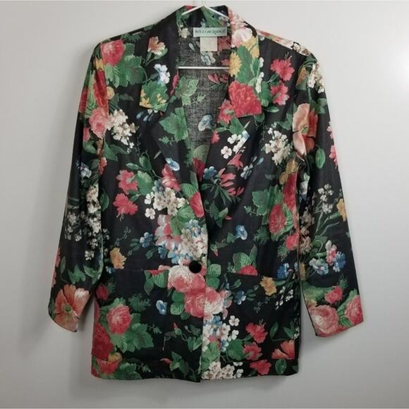 Vintage  Floral Blazer by Willow Ridge size 6 - Picture 3 of 12